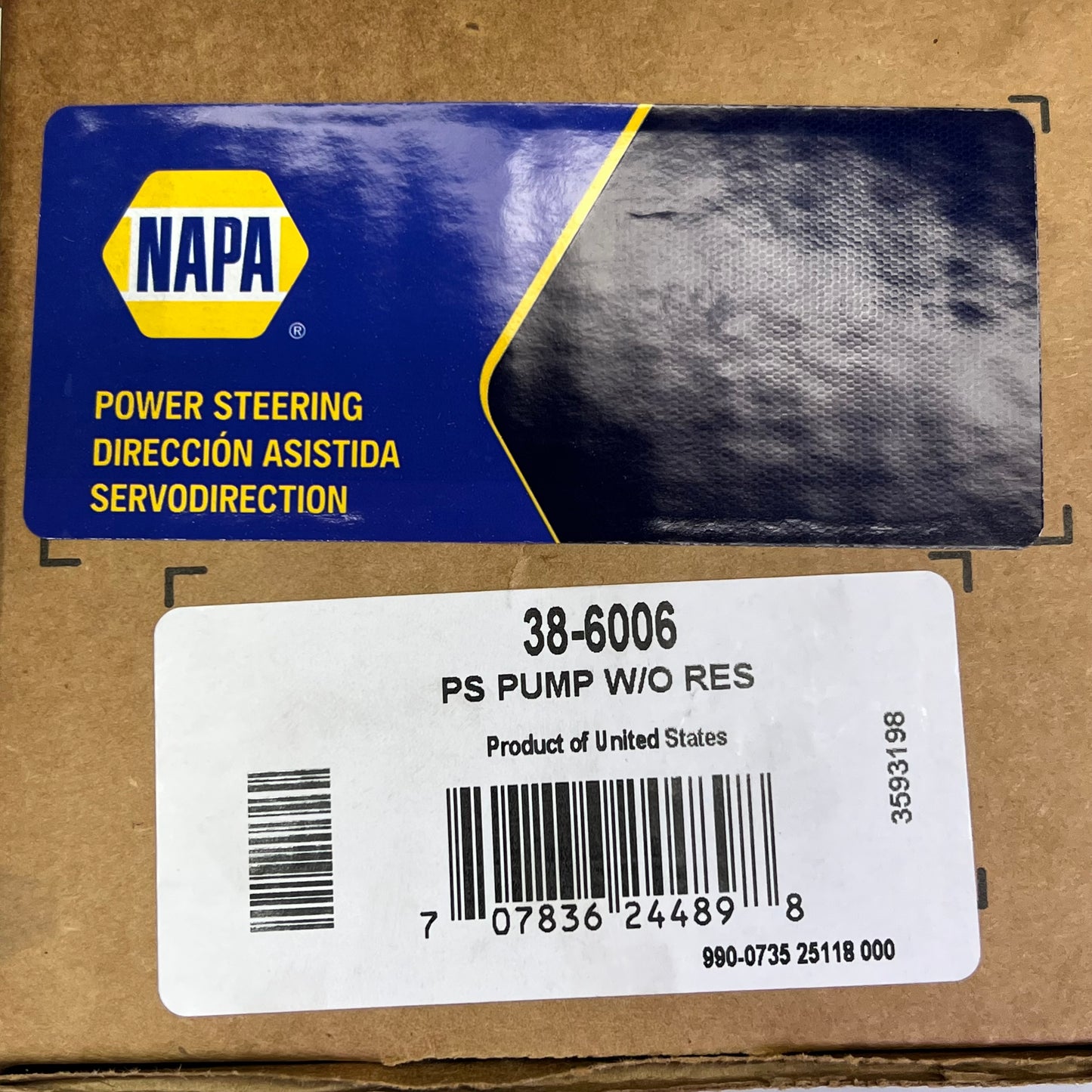 NAPA PS Pump W/O Res Power Steering For Infinity Model Vehicles 386006