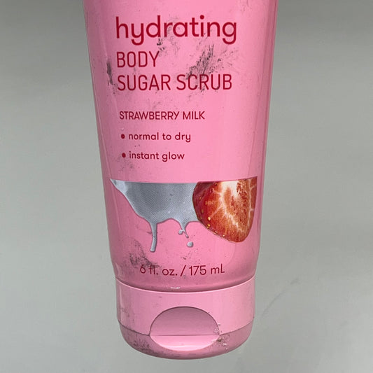 ZA@ FREEMAN (2 PACK) Hydrating Body Sugar Scrub Strawberry Milk Scent 6 fl oz AS-IS DIRTY
