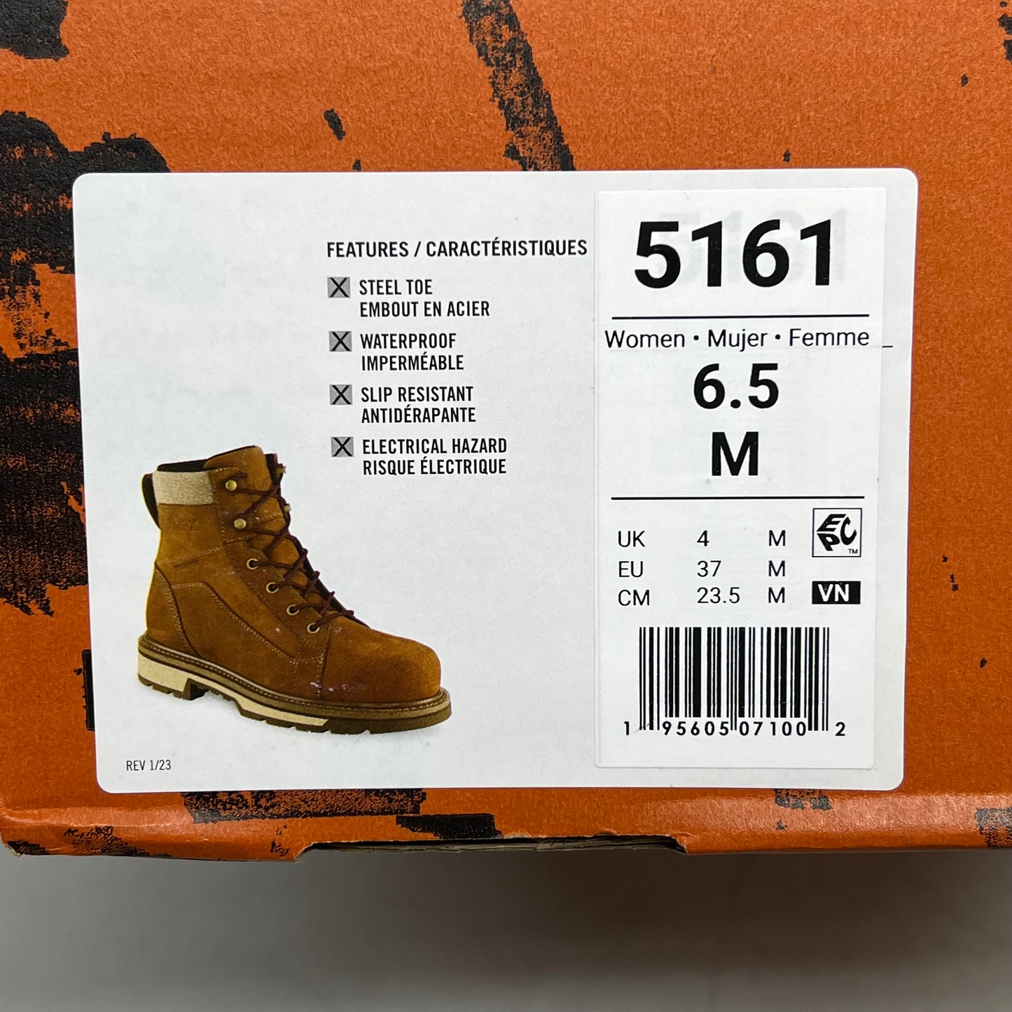 RED WING SHOES Work Boots Waterproof Safety Toe Women's Sz 6.5 M Brown 5161