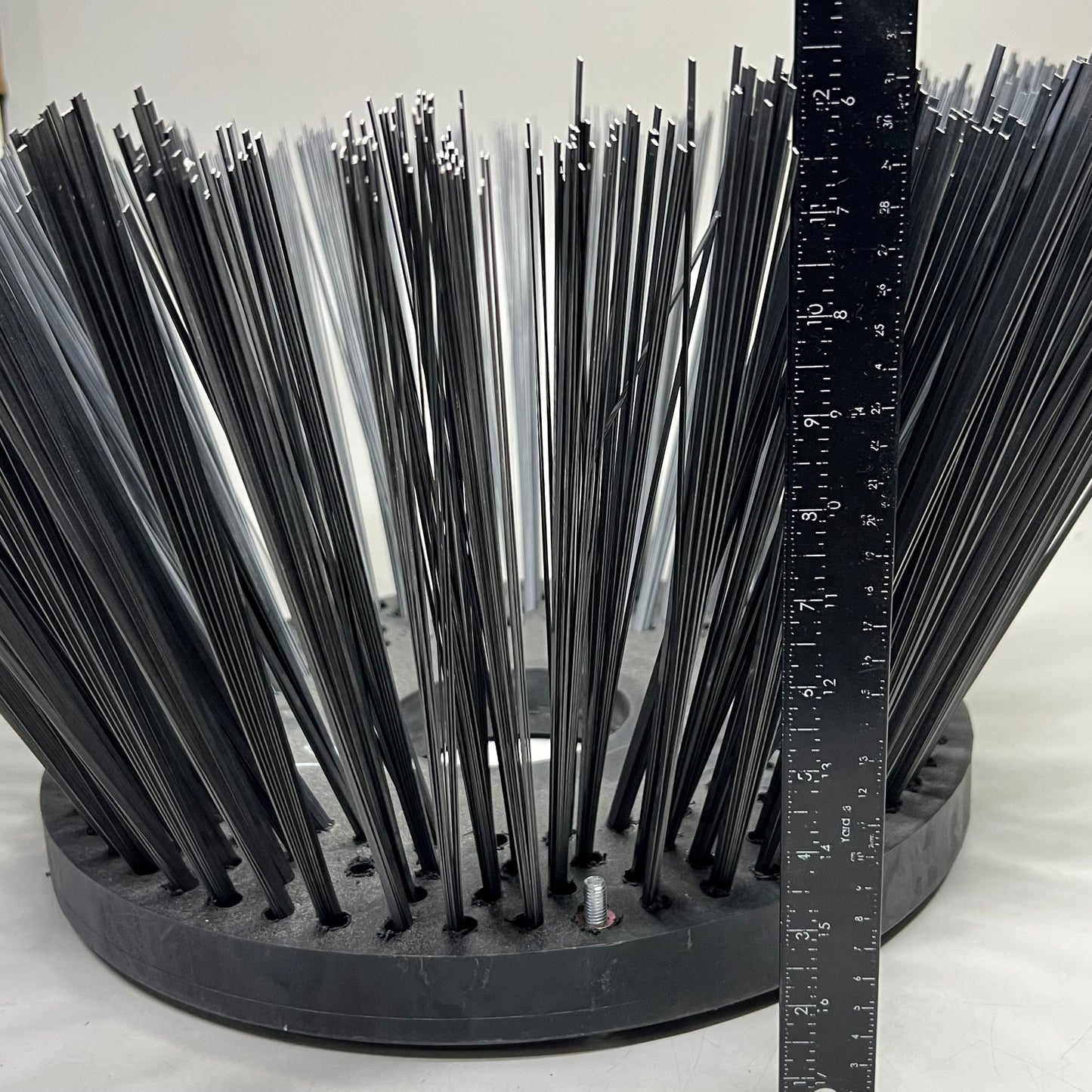 Street Sweeper Gutter Broom Sz 12" H x 24" D Black