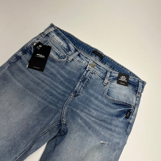 SILVER JEANS CO Elyse Curvy Fit Mid Rise Straight Leg Women's Size 34/29 Indigo