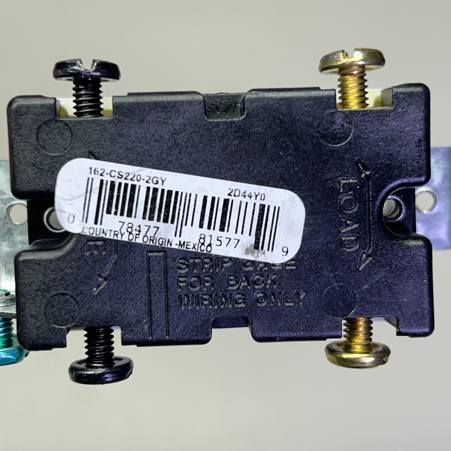 LEVITON (2 PACK) Toggle Switch Double Pole 20 Amp White/Silver CS220-2GY