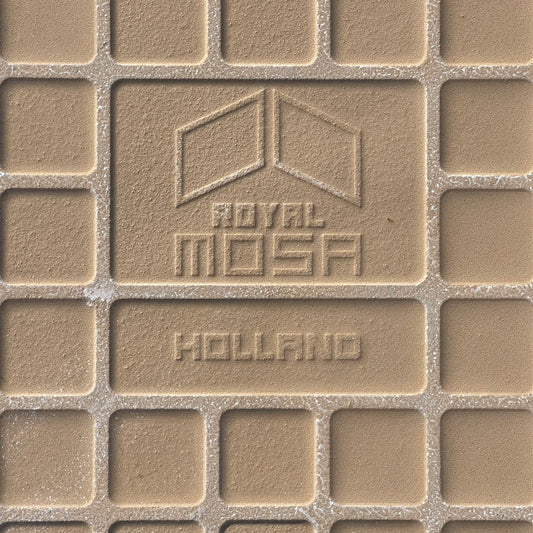 Z@ ROYAL MOSA Textured Porcelain Floor Tiles, White 23.5”x23.5” MADE IN NETHERLANDS (New, 18 Whole)