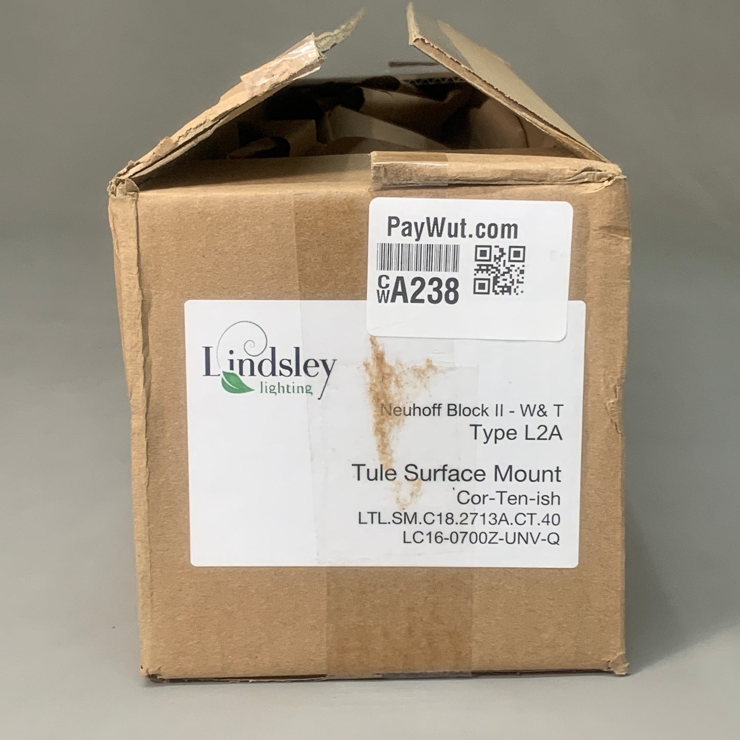 LINDSLEY Tule CorTen-ish Pendant 18" X 4" Dia. W/ Hatch LED Driver & Bulb (New Other)