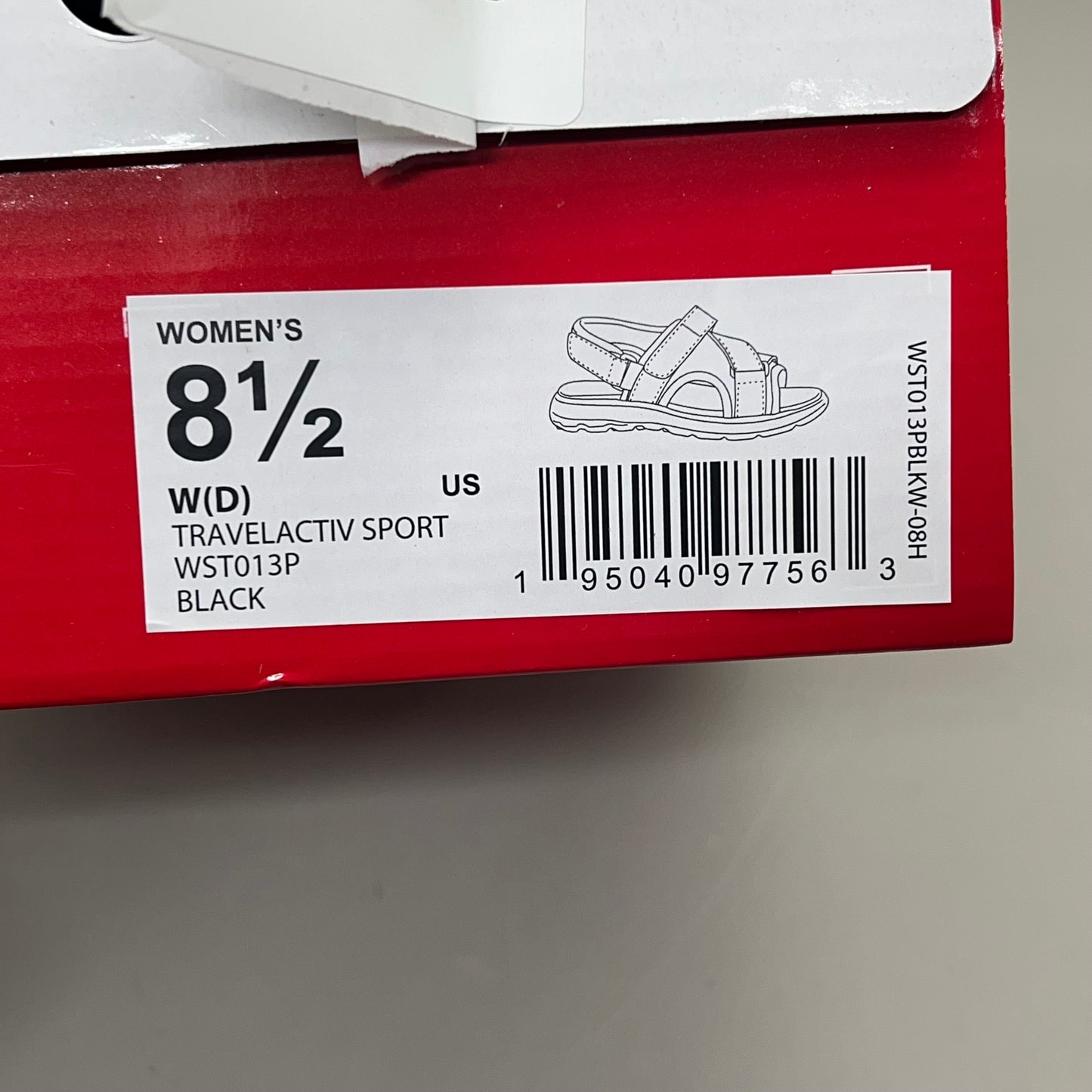 PROPET Travel Activ Sport Lightweight Women's Sz 8.5 W(D) Black/White WST013P