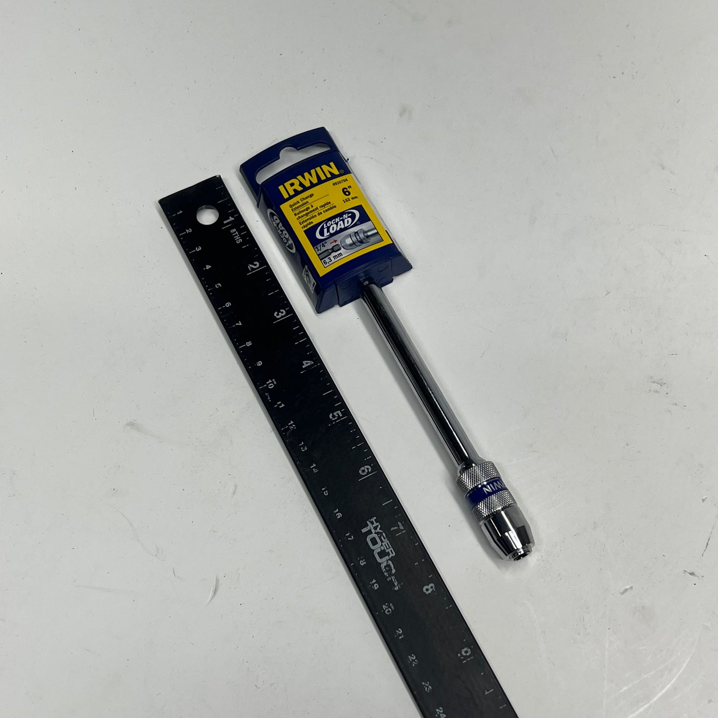 IRWIN (2 PACK) Steel Extension Drill Bit Quick Change Hex Shank 6" - 1/4"
