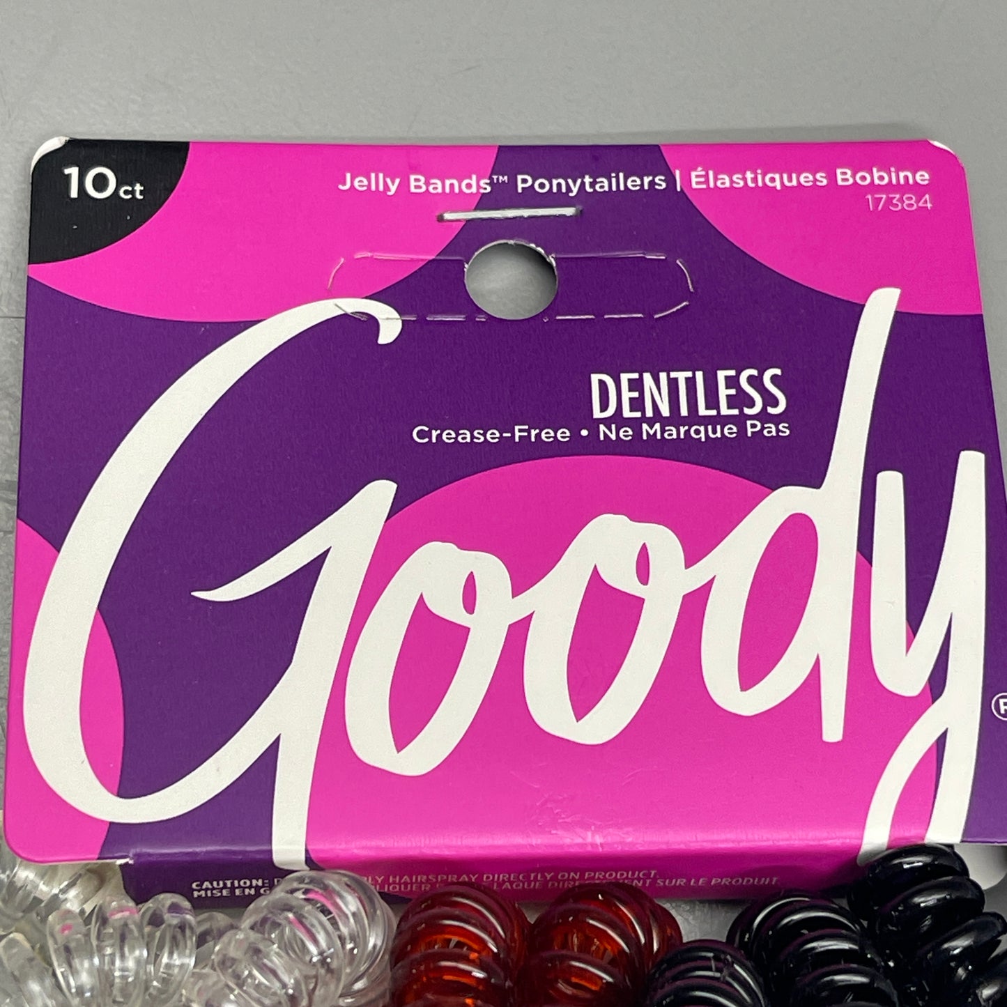 GOODY 3 Sets of 10! Jelly Bands Ponytail 30 CT Black/Brown/Clear 3000214 (New)