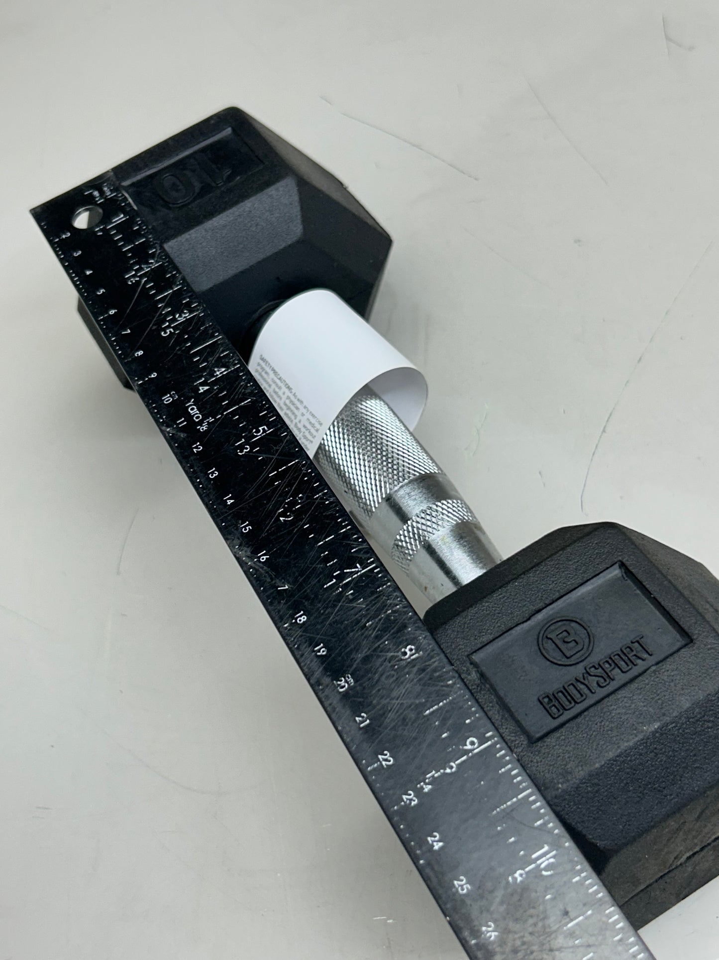 BODY SPORT (2 Pack) Rubber Encased Hex Dumbbells 10lbs Black BDSRSDB10