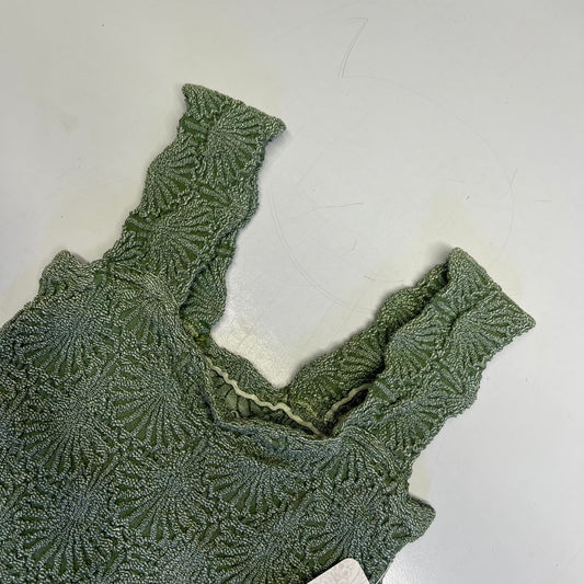 FREE PEOPLE Stretch Fit Love Letter Cami Women's Sz M-L Elm Green 99759615