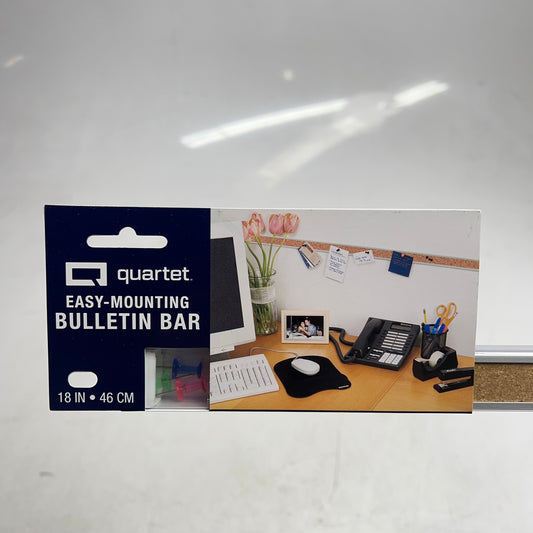 QUARTET (2 PACK) Bulletin Bar Aluminum Frame W/ Pins 18" Silver/Brown 2003