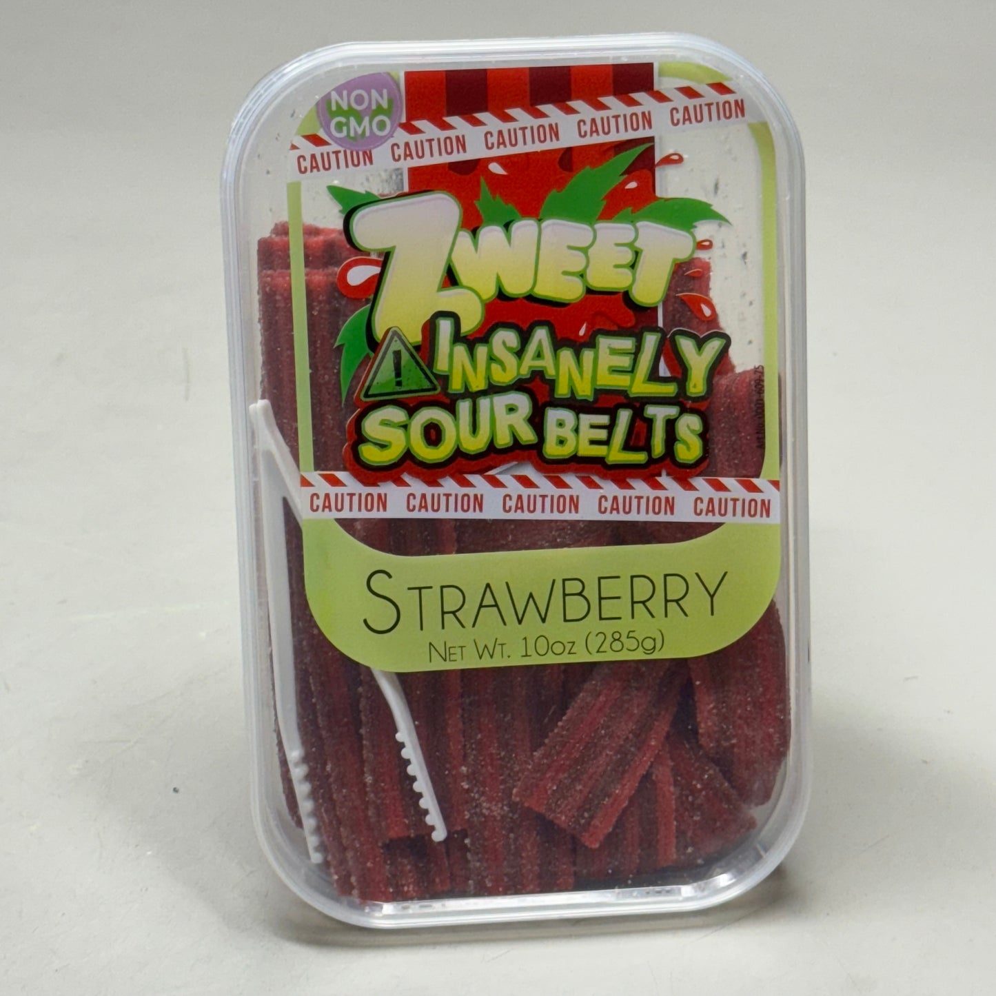 ZA@ ZWEET (6 PACK, 10 oz Each) Insanely Sour Belts Strawberry