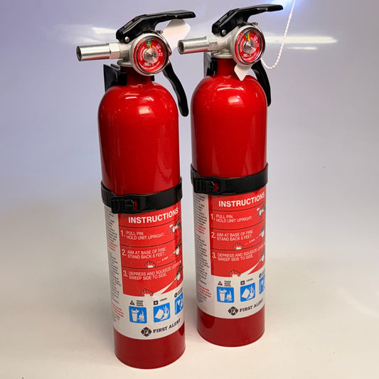 FIRST ALERT(2 PACK) Home1 Multipurpose ABC Rechargeable Fire Extinguisher 2.5 Lb 1-A:10-B:C(New-Other)