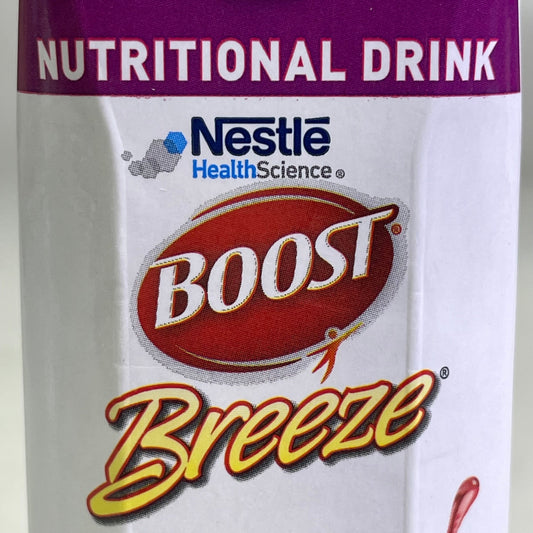 ZA@ NESTLE (24 Pack) Boost Breeze Wild Berry Flavor 8 fl oz BB 12/25 E