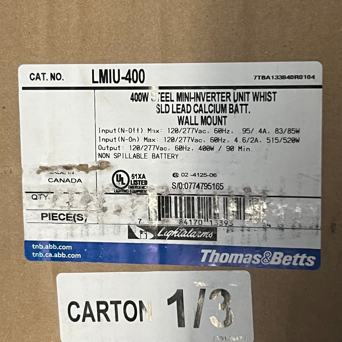 LIGHTALARMS 400W Steel Mini Inverter Wall LMIU-400 (New Other, Minor Striped)