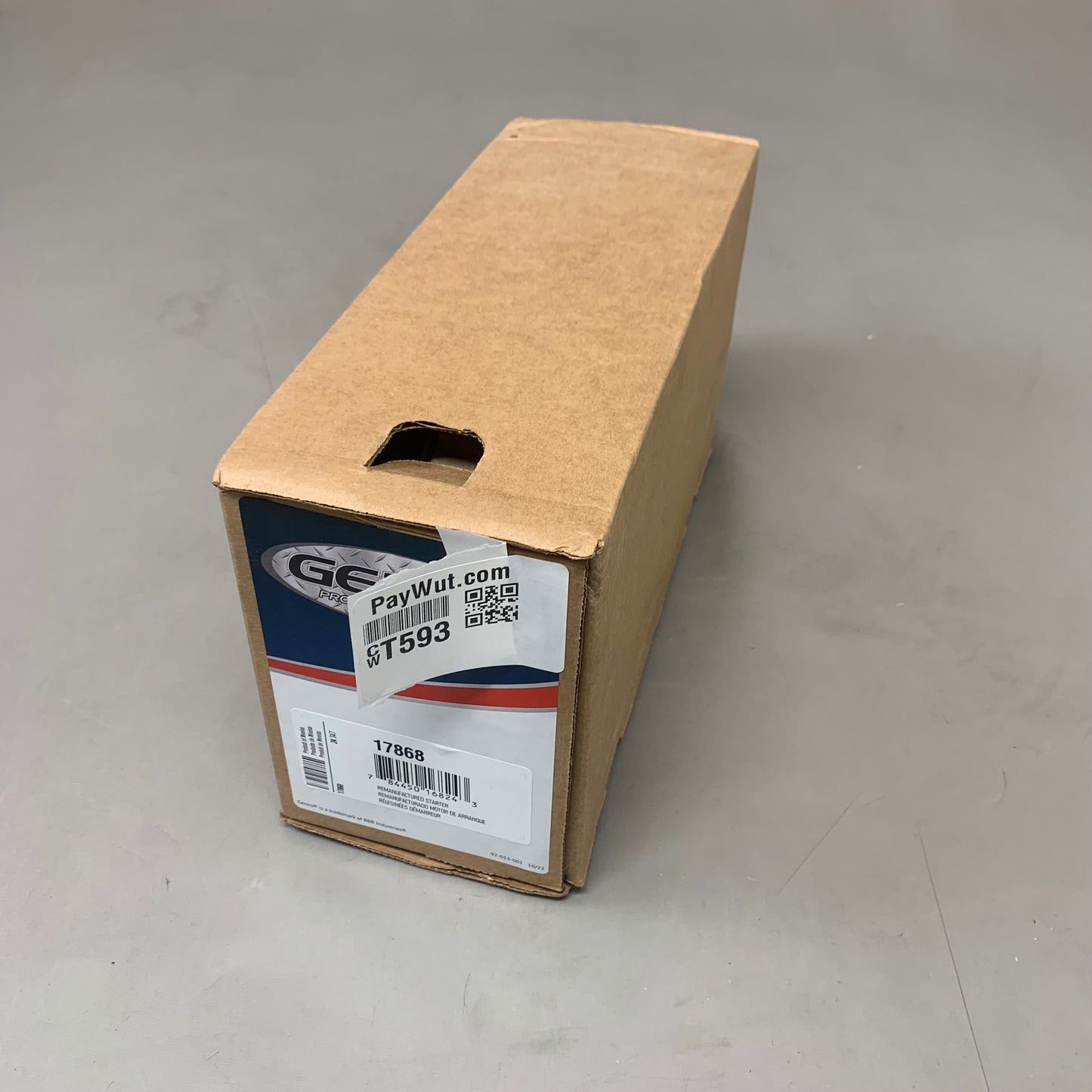 GENCO BBB Industries Remanufactured Starter 17868