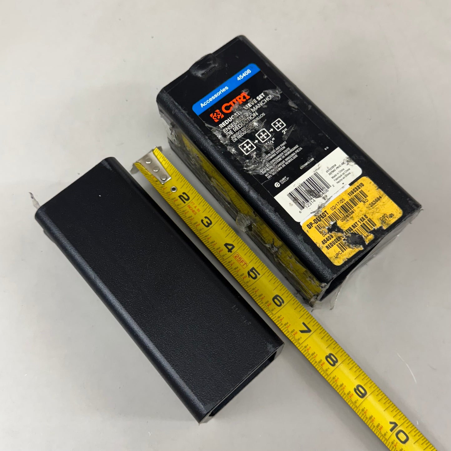 CURT Hitch Tube Receiver Sleeve 7" Overall Length Black 45408 (As-Is )