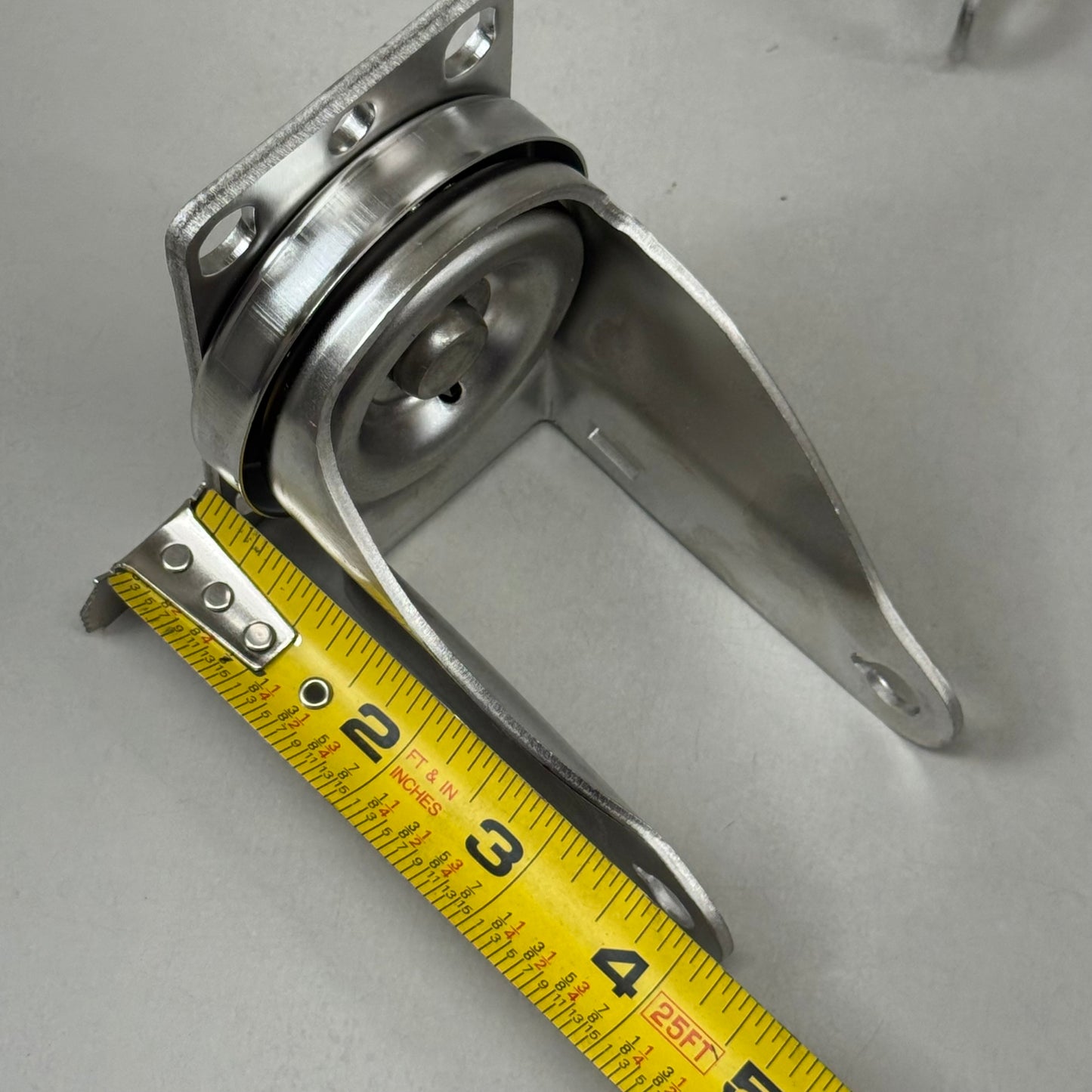 HEAVY DUTY (2 Pack) Swivel Caster Plate Replacement 4"x2" Overall Length Chrome E32250GZ820644