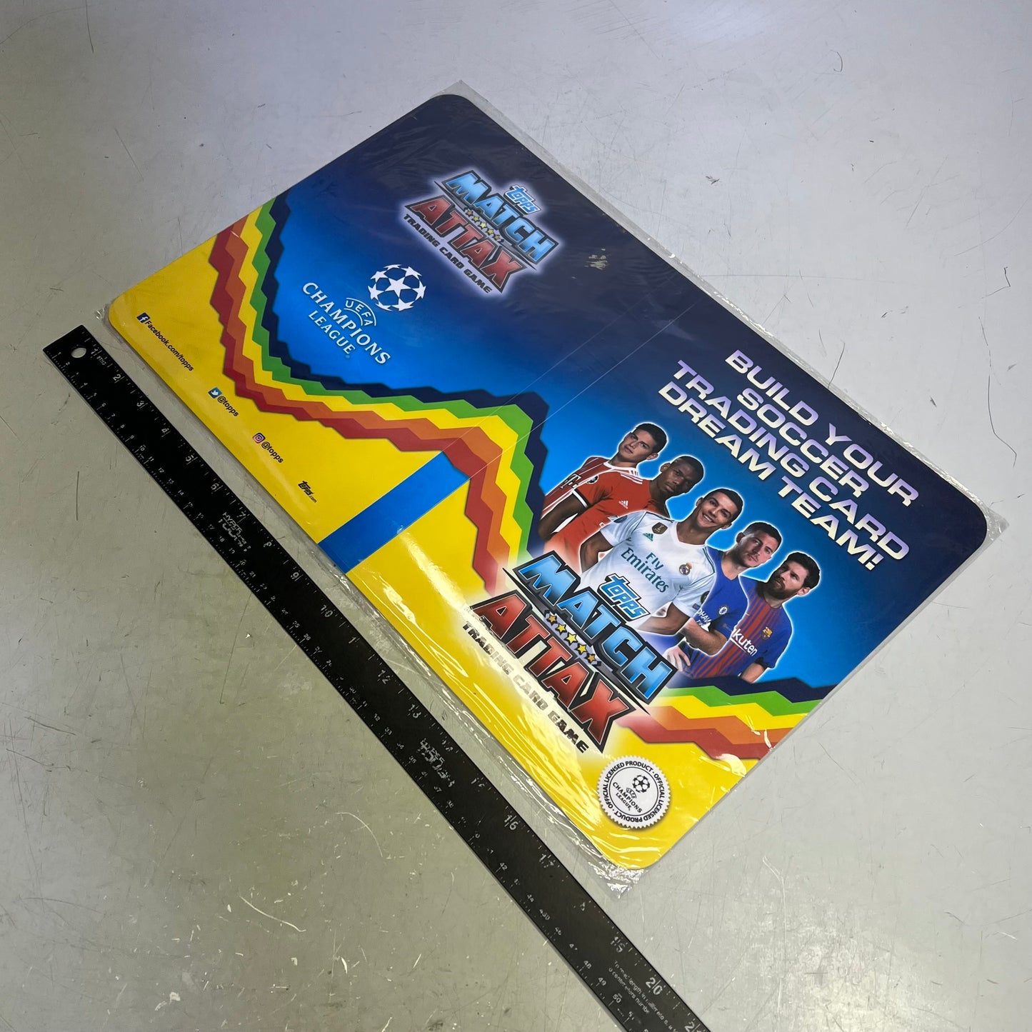 ZA@ TOPPS (3 PACK) Match Attax Trading Card Game Card Sleeve Binder 12"x9"x1" Clear