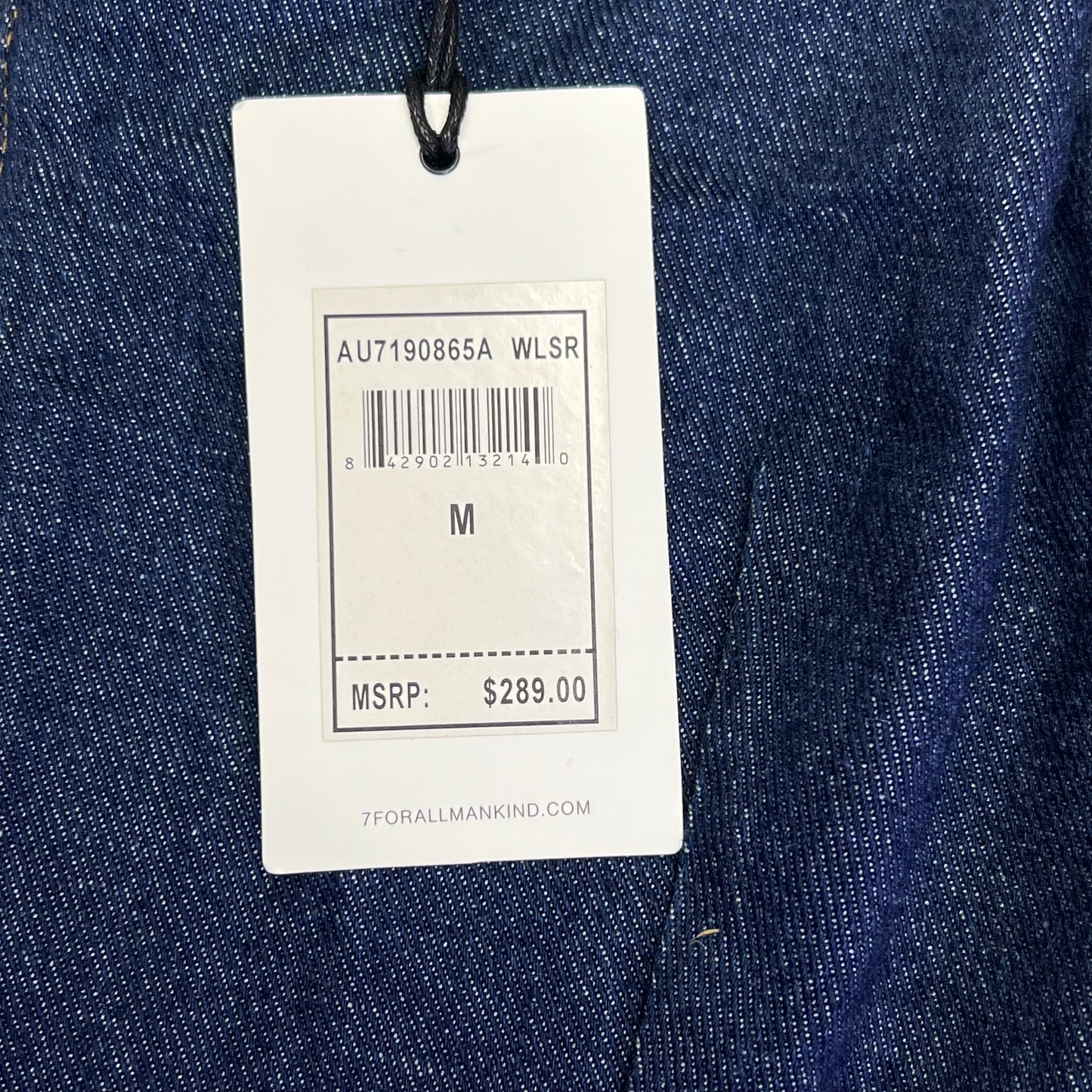 7 FOR ALL MANKIND Soft Denim Zip Up Jumper Womens Sz M Dark Blue AU7190865A WLSR