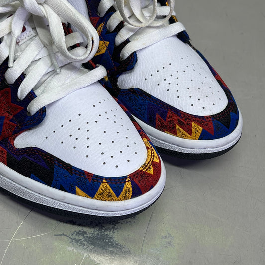 NIKE Air Jordan 1 Low SE 'Nothing But Net' Unisex Sz 7.5 Multicolor (Pre-Owned)