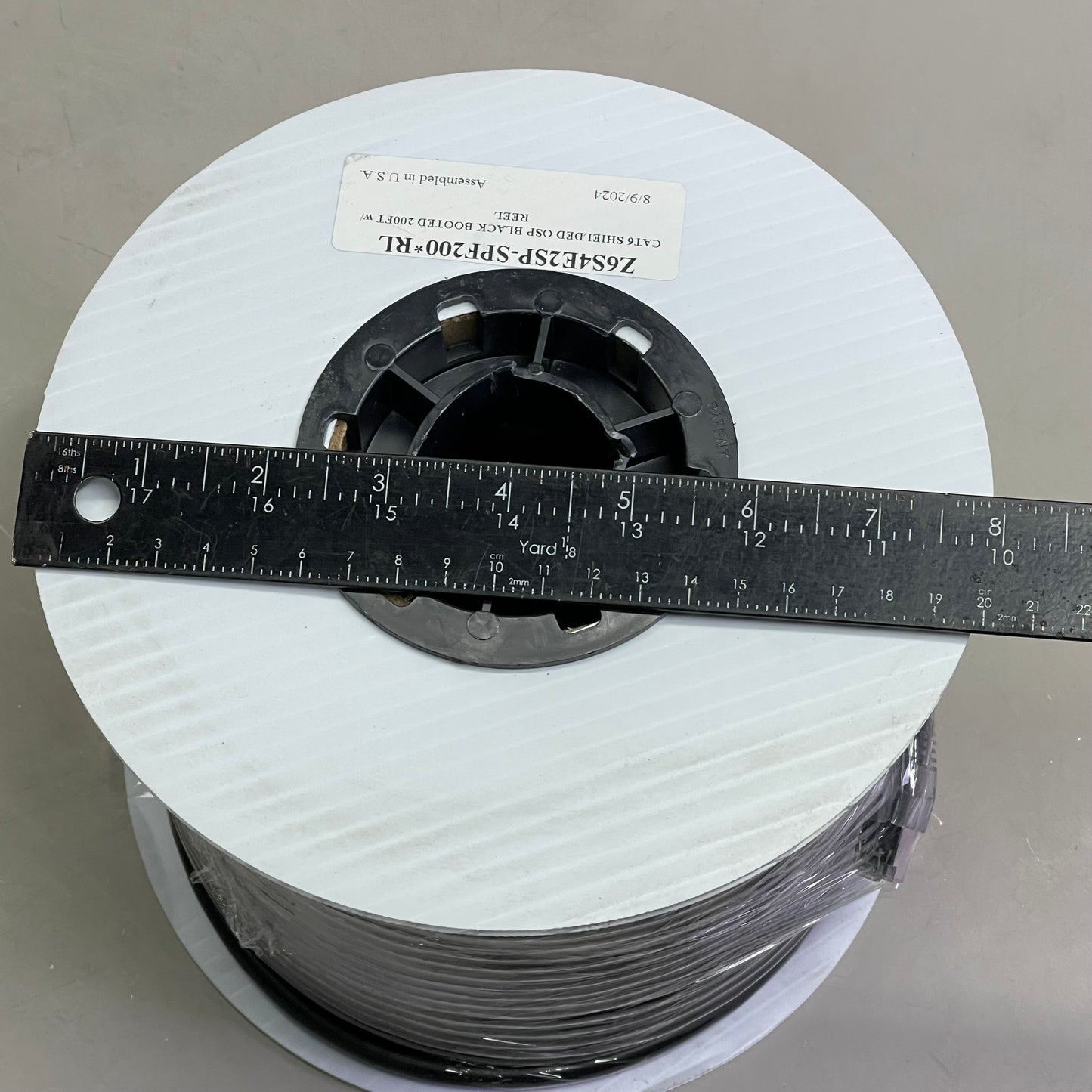 CAT6 Shielded OSP Black Booted Cable 200 ft Z6S4E2SP-SPF200*RL