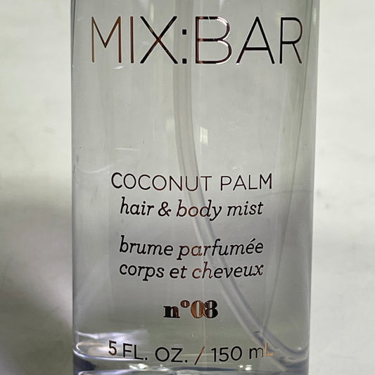 MIX:BAR Hair & Body Mist Coconut Palm 5 fl oz each Clear 052-05-4755
