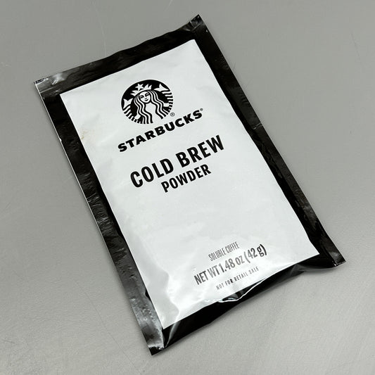 ZA@ STARBUCKS (20 PACK) Freeze Dried Cold Brew Powder 1.48 oz/pouch BB 03/26