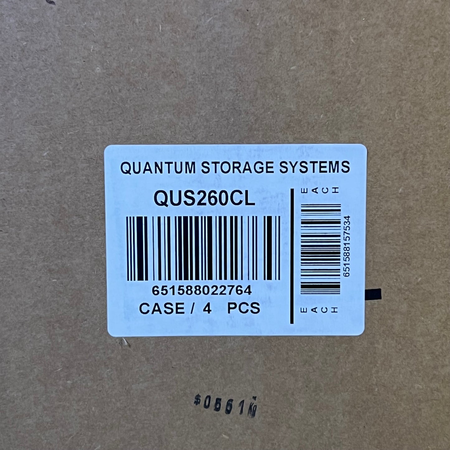 QUANTUM (4 PACK) Storage Systems Sz 10.5"W x 17"L x 10"H QUS260CL