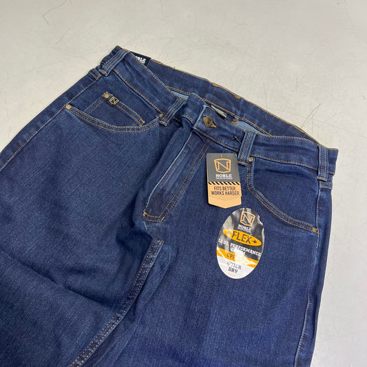 NOBLE OUTFITTERS Flex Denim 5-Pocket Work Pant Men's Sz 34x32 Indigo 18458