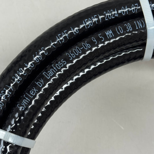 HYPERTHERM Air Hose Assy W/ Brass Fittings 3/8" X 3.0/10' Black Synfoss Danfoss