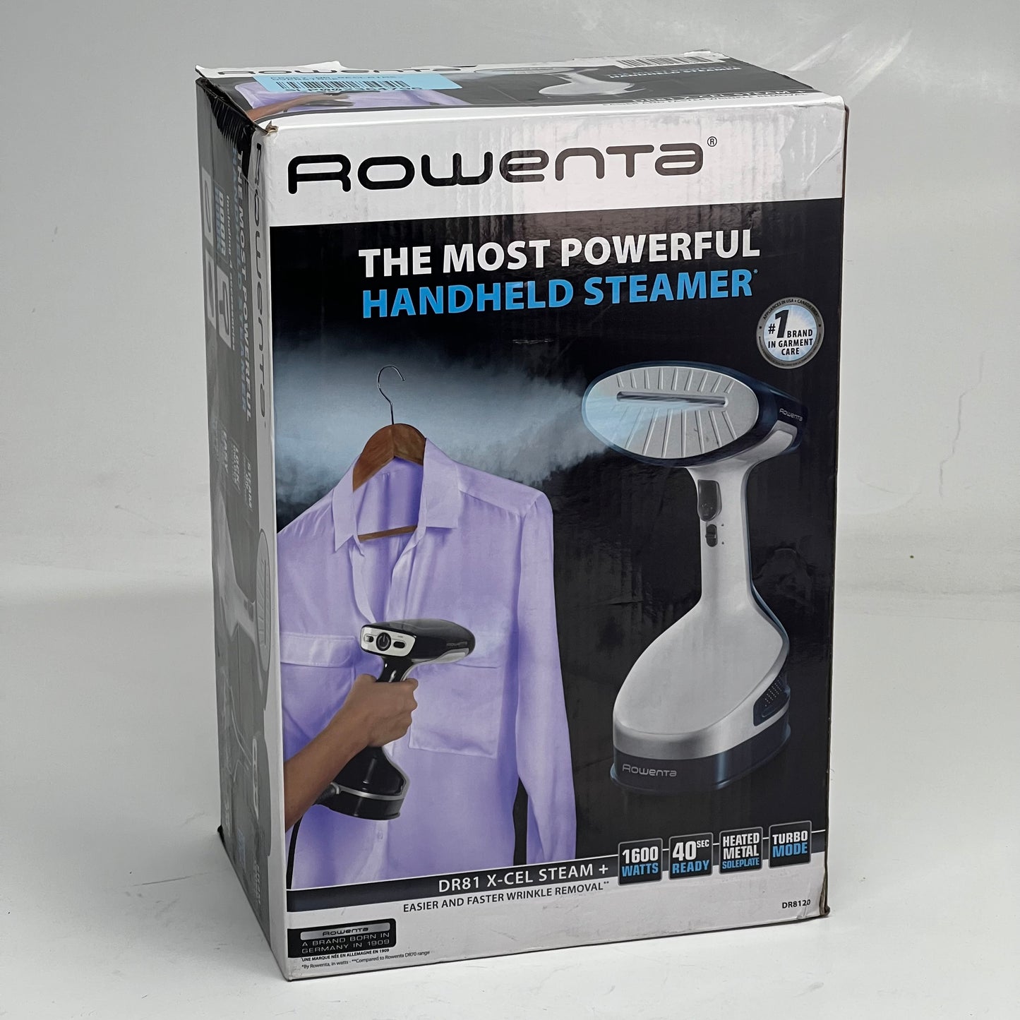 ROWENTA X-Cel Steam+ Handheld Steamer for Clothes - Garment Steamer 1600 Watts, 6.7 oz Water Tank DR8120