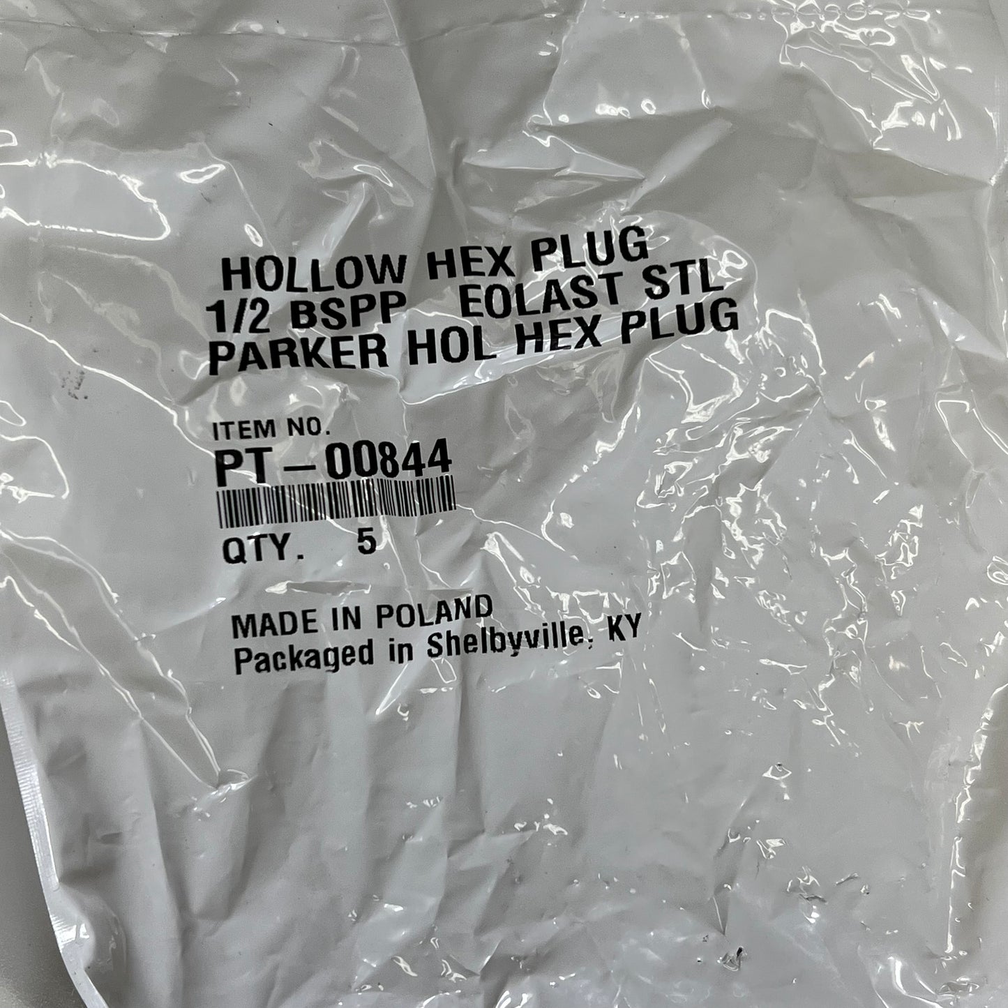 PARKER (5 PACK) Flareless Bite-type Tube Plug 1/2″ Thread Size PT-00844
