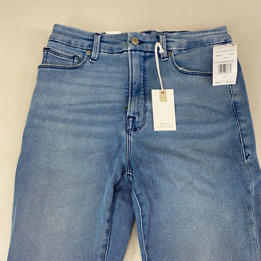 GOOD AMERICAN Good Legs Straight Split Pockets Women's Sz 10 Blue449 GSBP941CET