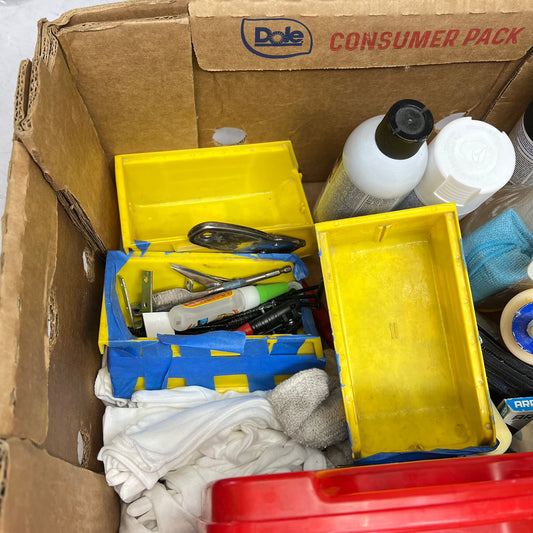 ZA@ Lot of Assorted Hardware, Organizer Boxes, First Aid, Gloves & More (Used)