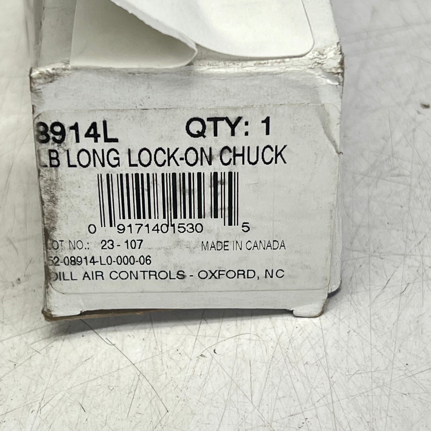 DILL Long Lock on Air Chuck 1/4" NPT Female 5.5" handle Chrome Finish 8914L