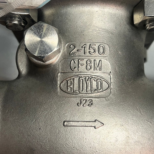 ALOYCO Integral Seat Swing Check Valve 150 Flange API Trim 10 316SS 2" 377C02020