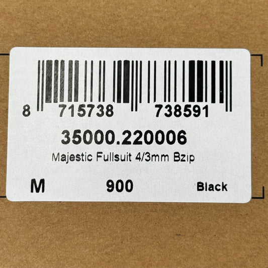 MYSTIC Majestic 2022 Fullsuit Back-zip Knitflex+ 4/3mm Sz M Black 35000.220006