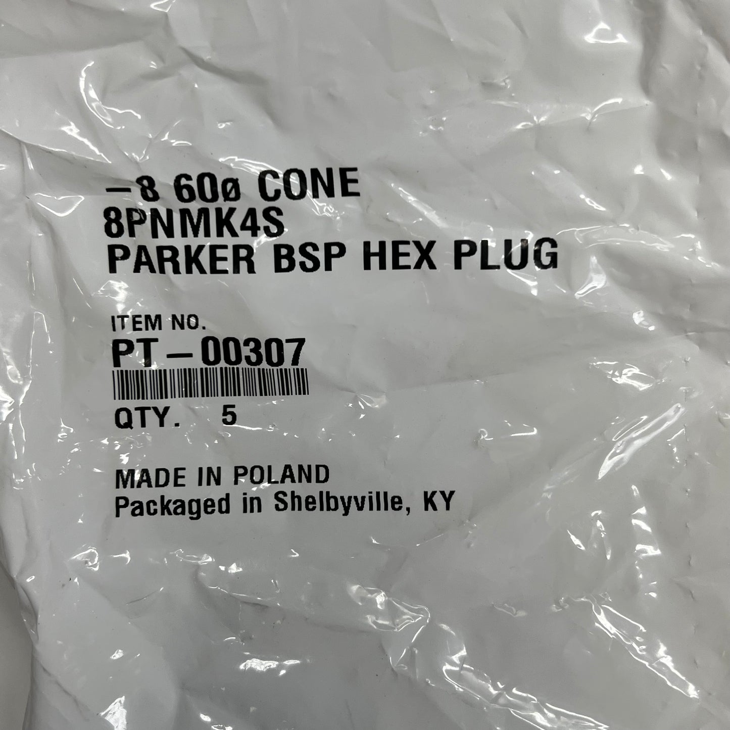 PARKER (5 PACK) Steel Compression Tube Plug 1/2-14 Thread Sz PT-00307