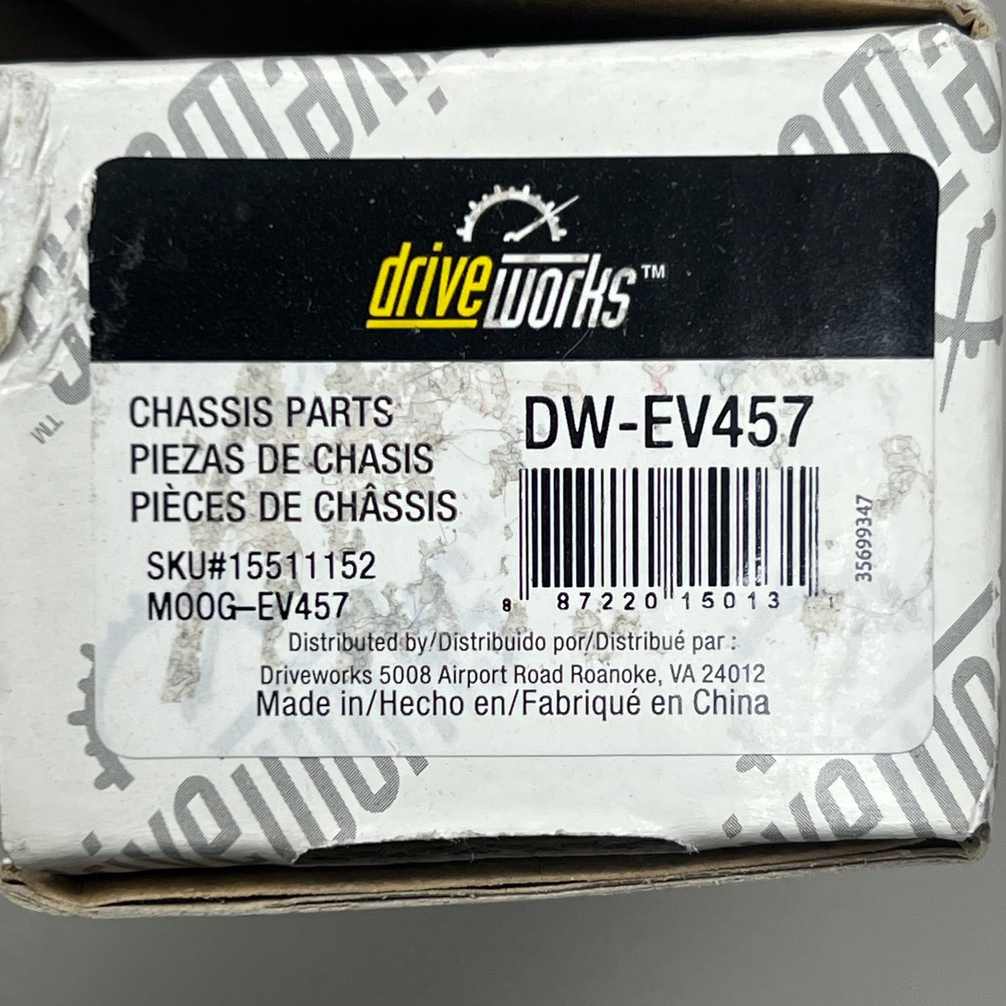 MOOG Drive Works Steering Tie Rod End For Mitsubishi, Chrysler & Dodge EV457