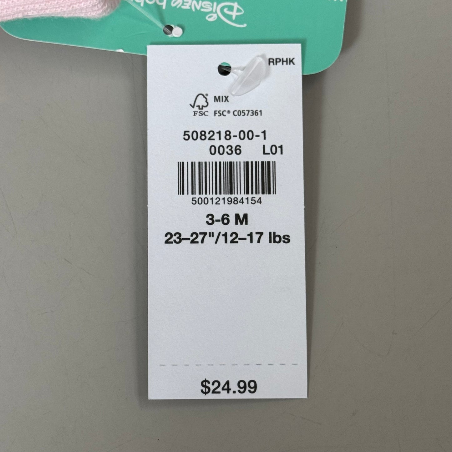 DISNEY BABY Minnie Mouse Romper w/ Hood & Pocket Baby Sz 3-6 Months Pink RPHK