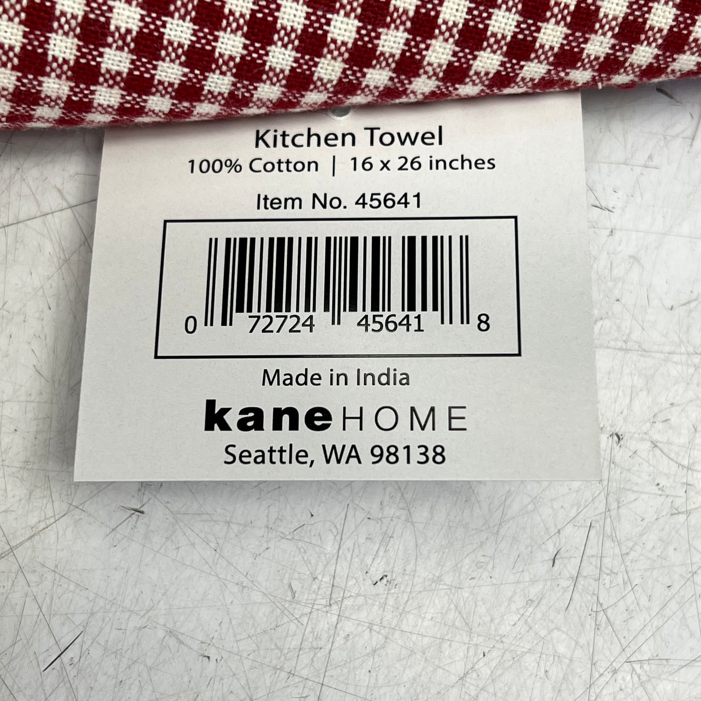 KANE KITCHEN (2 PACK) Kitchen Towels "Gather Thankful Grateful" 16"x28" Red