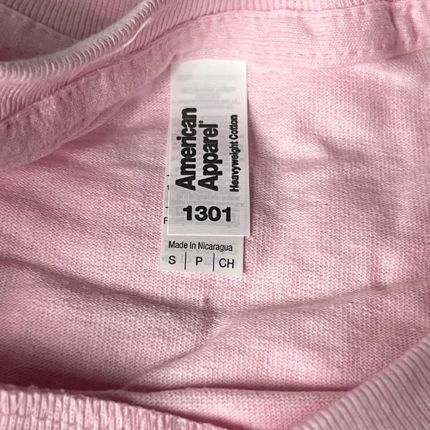 ZA@ AMERICAN APPAREL (12 PACK) Heavyweight Cotton Tee Unisex Sz S Pink 1301