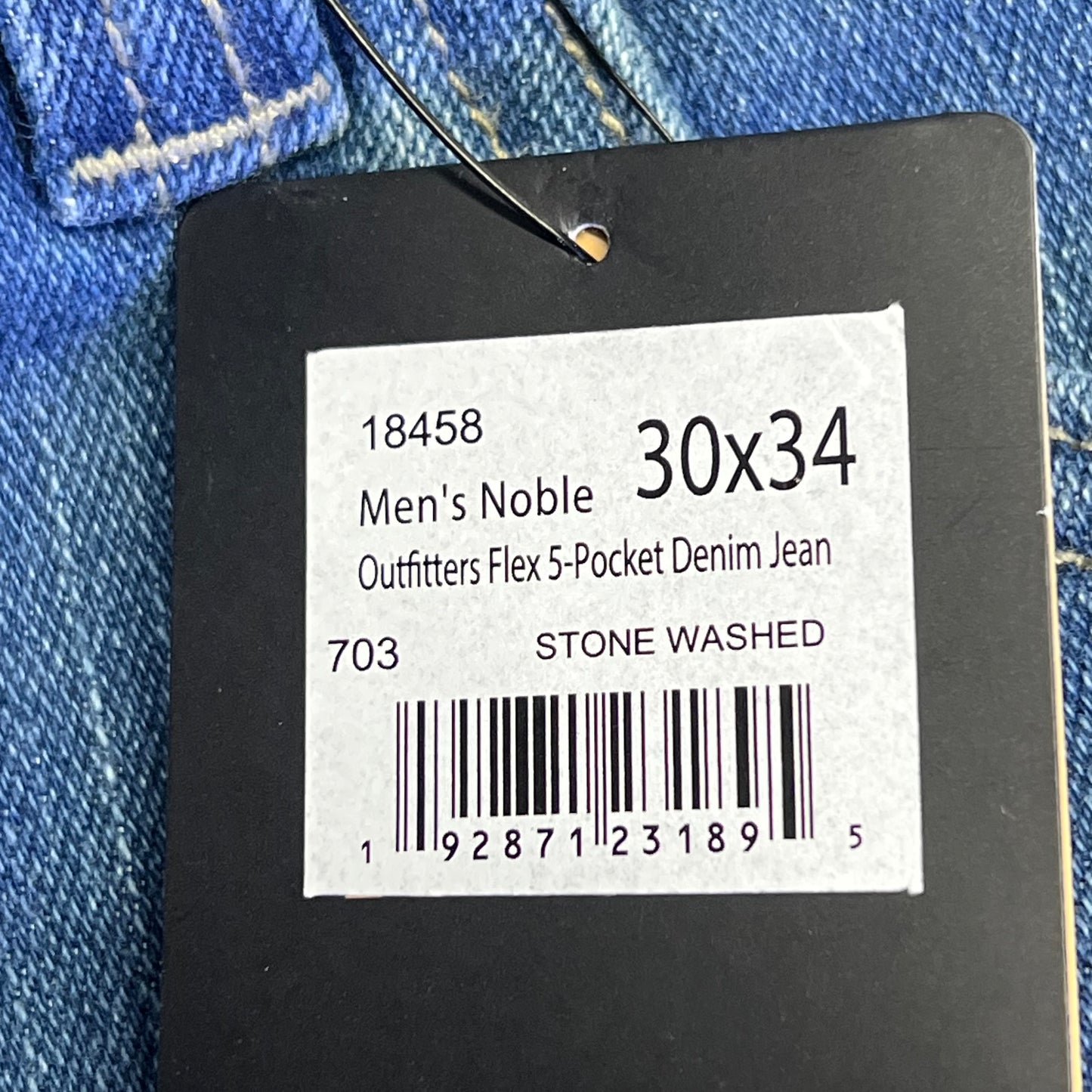 NOBLE OUTFITTERS Flex Denim 5-Pocket Work Pant Men's Sz 30x34 Stonewash 18458