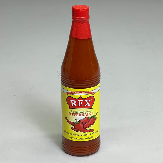 REX (24 PACK) Louisiana Red Pepper Sauce 6 oz Red BB 09/26