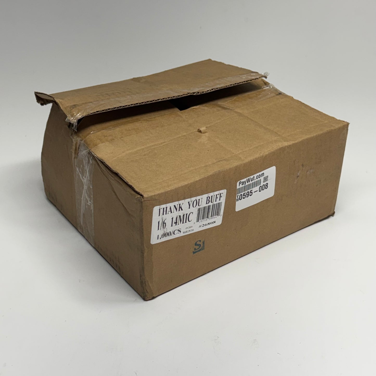ZA@ THANK YOU (1000 Bags) Grocery Bags, Light Brown (New Other, Distressed Box)