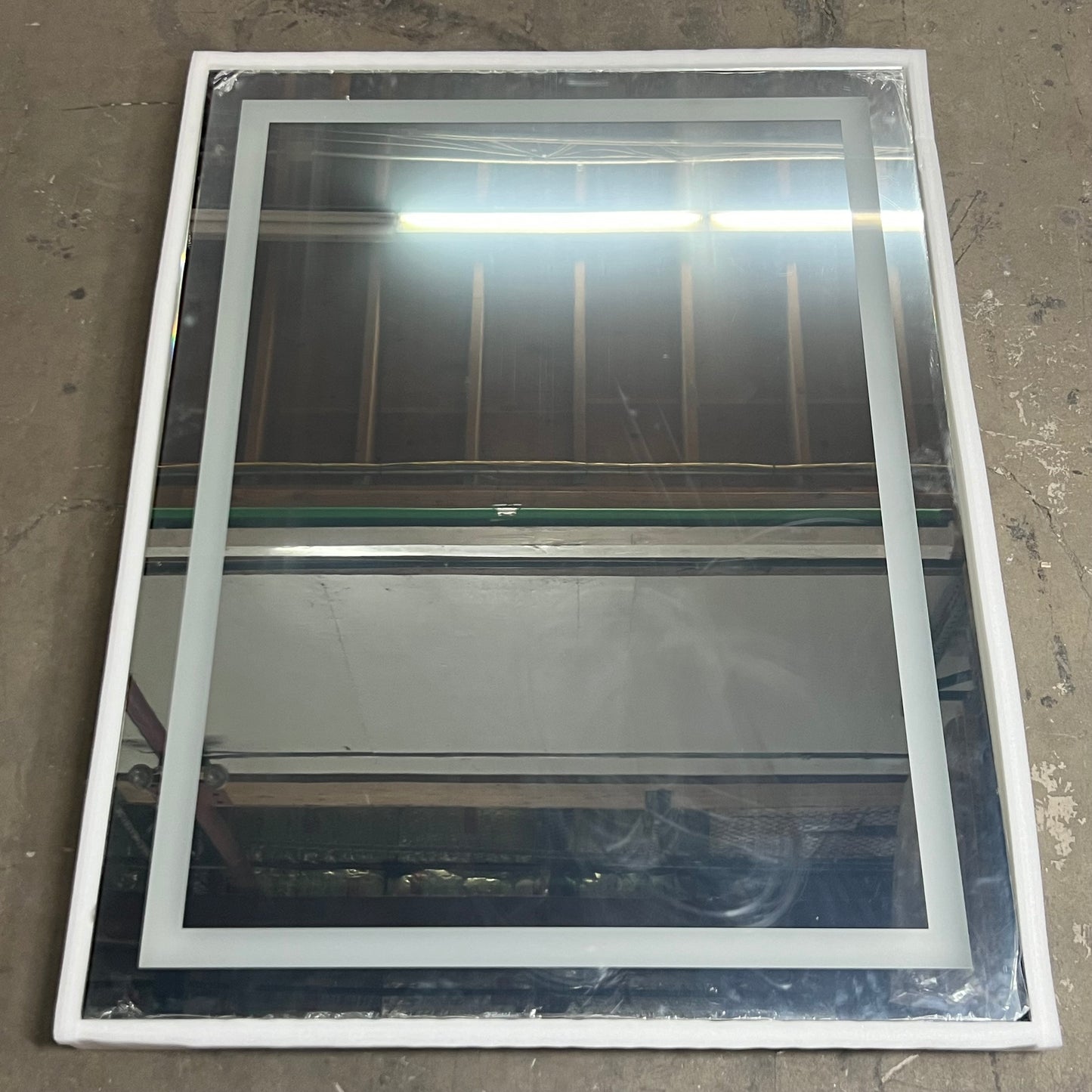 SARIN LIGHTING LED Tempered Bathroom Mirror w/ BackLit Anti-fog 48”x36” 11382