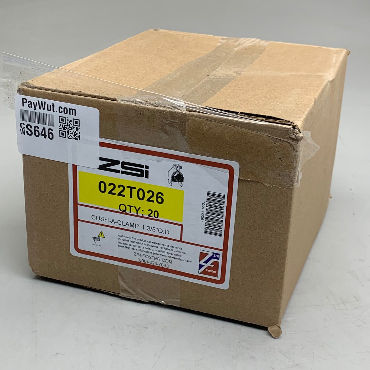 ZSI (20 Pack) Cush-A-Clamp Insulation Strut Mount Clamp 1-3/8" OD Galv 022T026