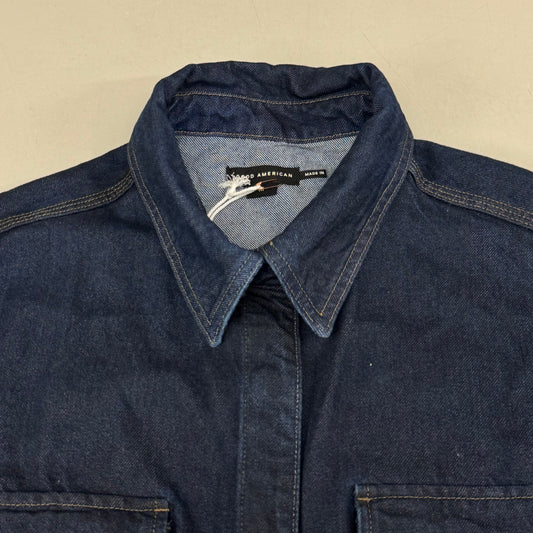 GOOD AMERICAN Oversize Jean Jacket Medium Indigo716 GFD028