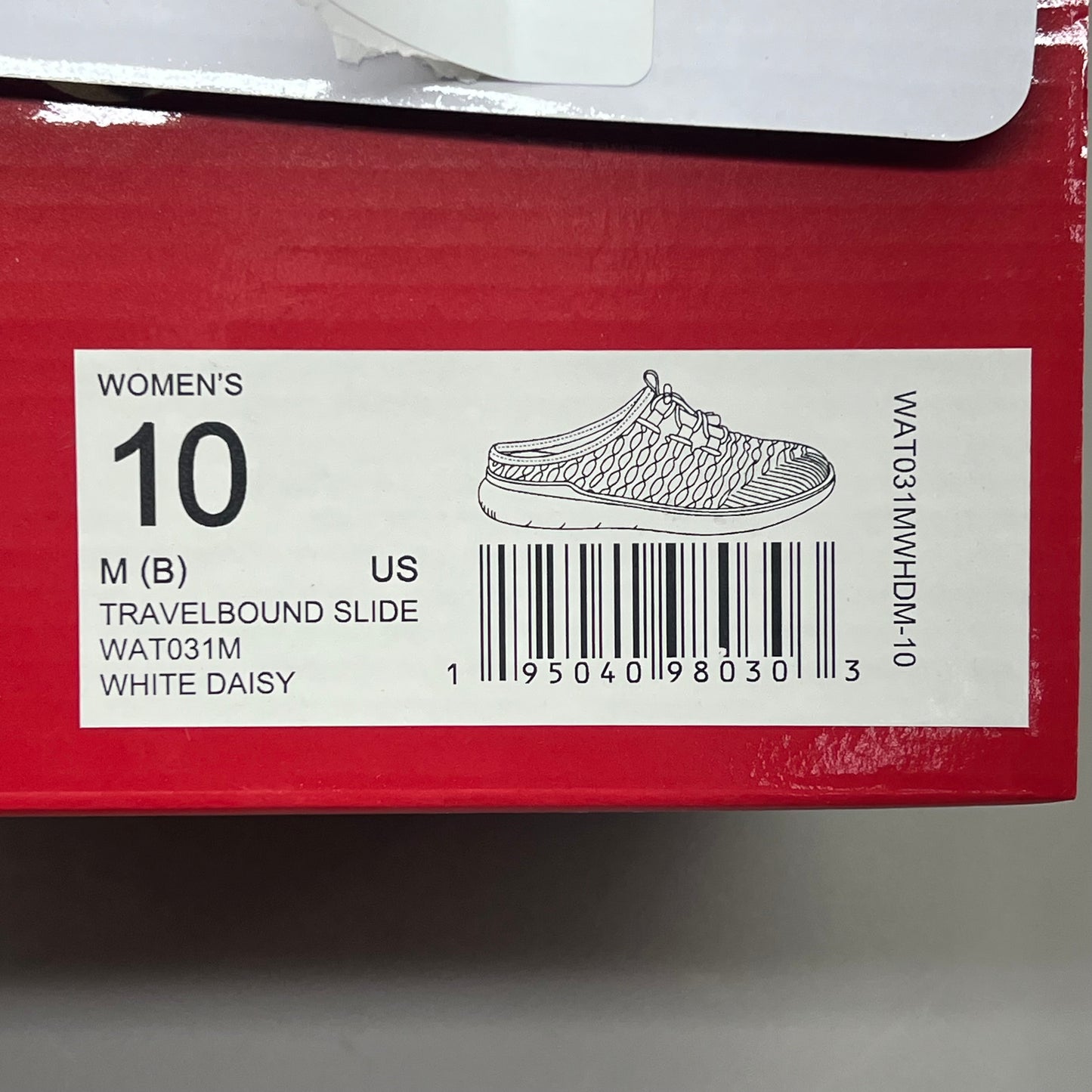 PROPET Travel Bound Slide Remove Footbed Women's Sz 10 M(B) White Daisy WAT031M