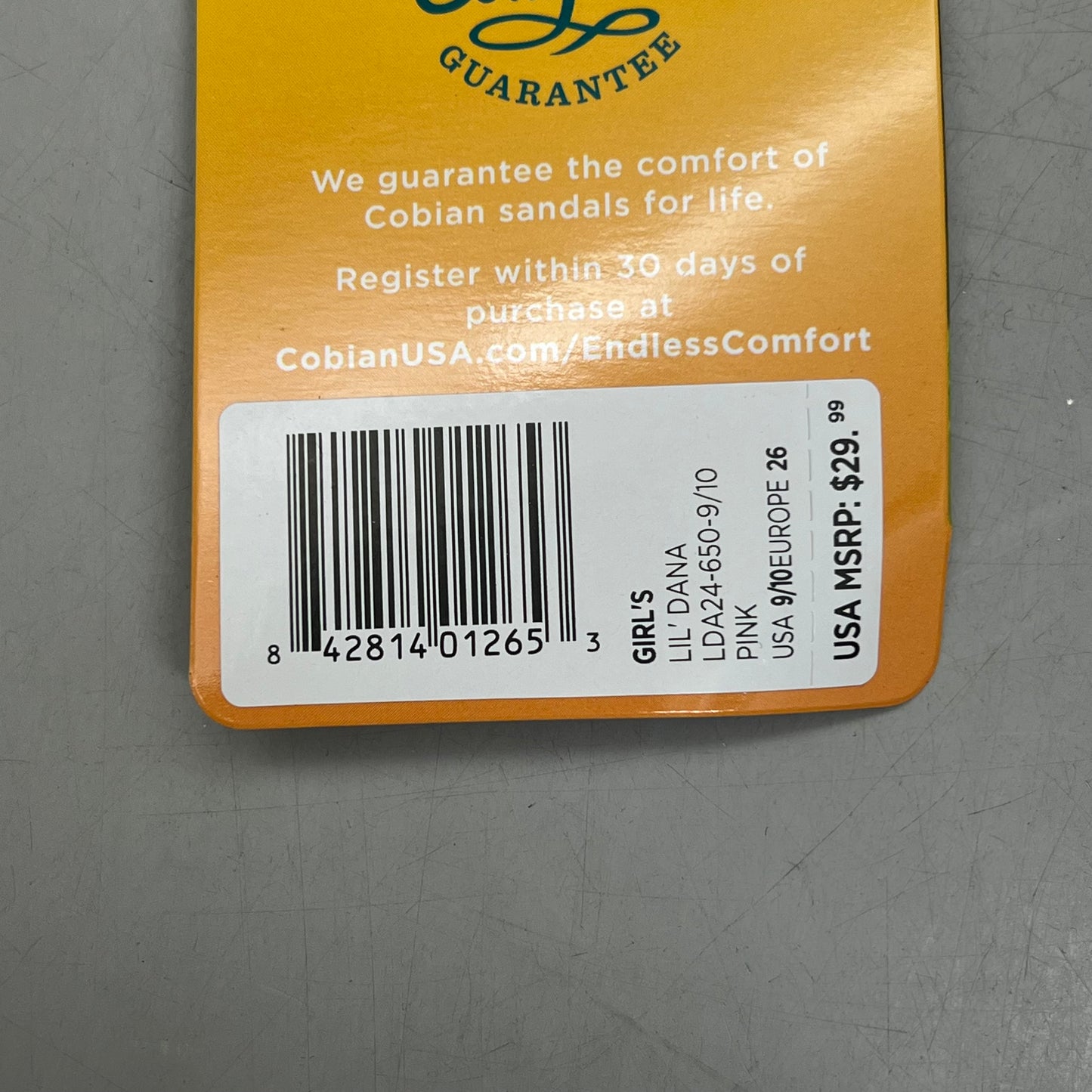 COBIAN Lil' Dana Strap Flower Sandals Kid's Sz 9/10 Pink LDA24-650-9/10